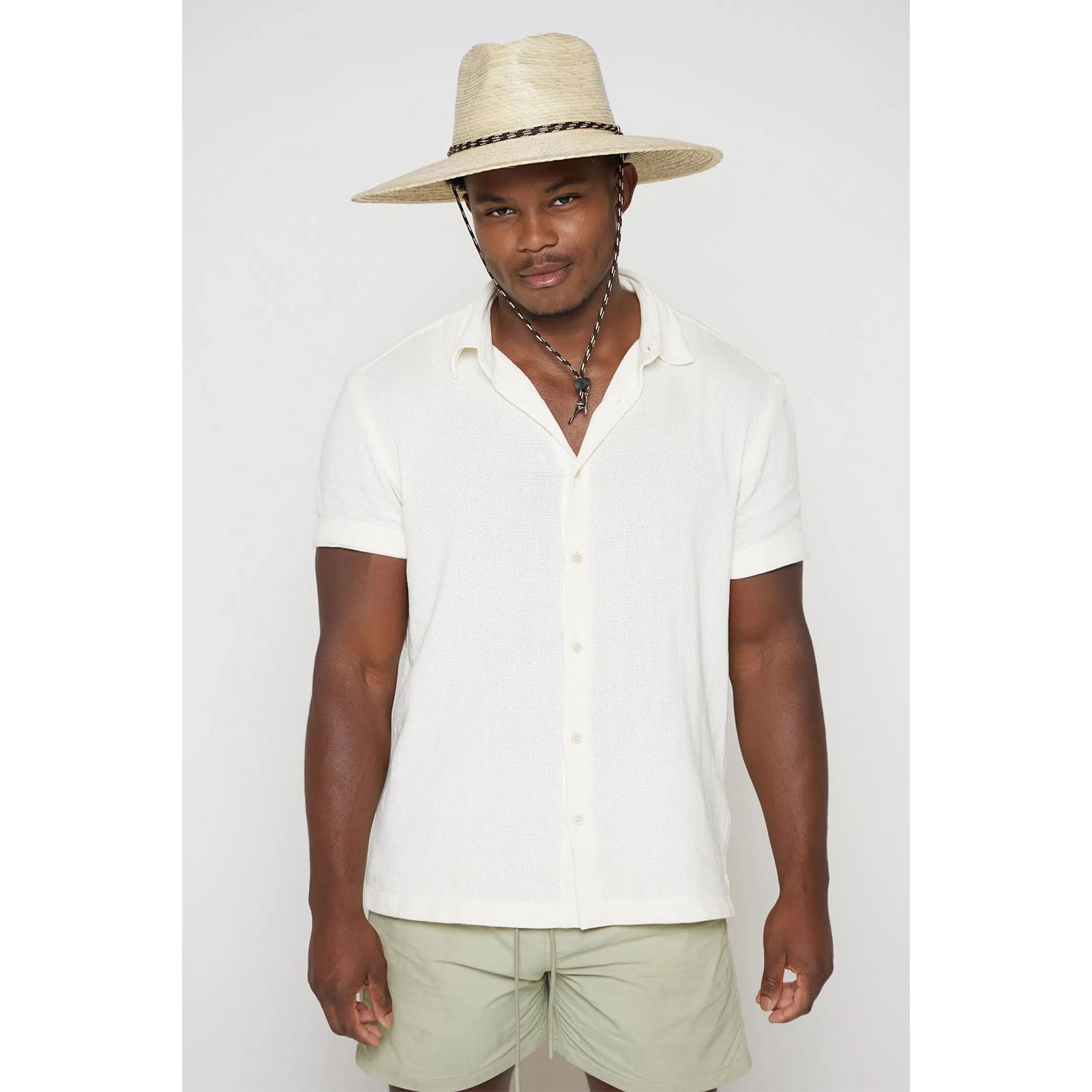 Peter Grimm Unisex Orbi Lifeguard Packable Summer Palmilla Straw Western Cowboy Hat with 4.5