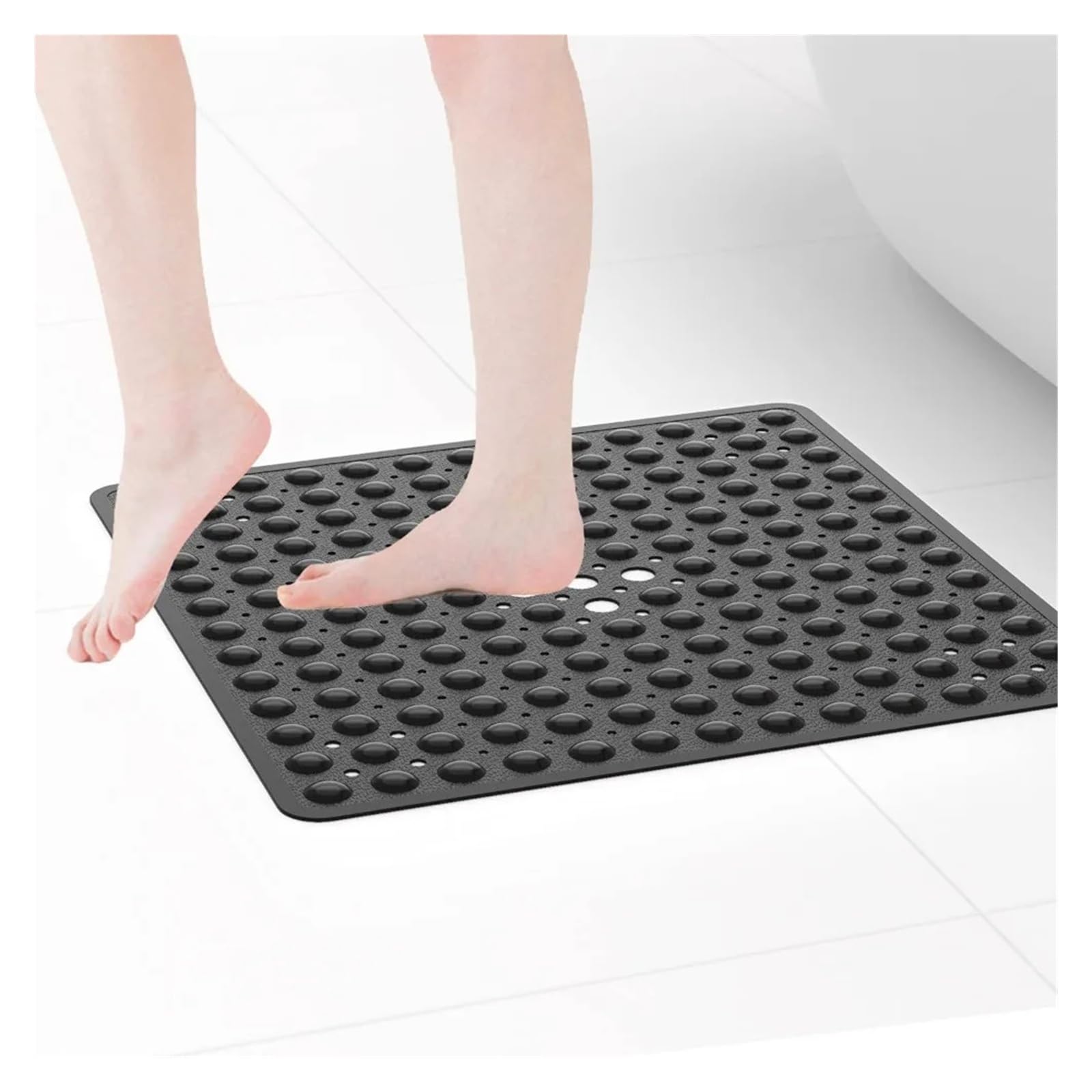 Alfombra Ducha Antideslizante Alfombrilla de Ducha 53x53cm, Alfombrilla Cuadrada con Ventosa for Suelo la, Seguridad Antideslizante for bañera, Alfombra baño(Color 8)
