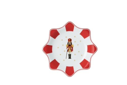 Cuenco de estrella rojo de 20 cm para ensaladas navidenas y centros de mesa comedor 2