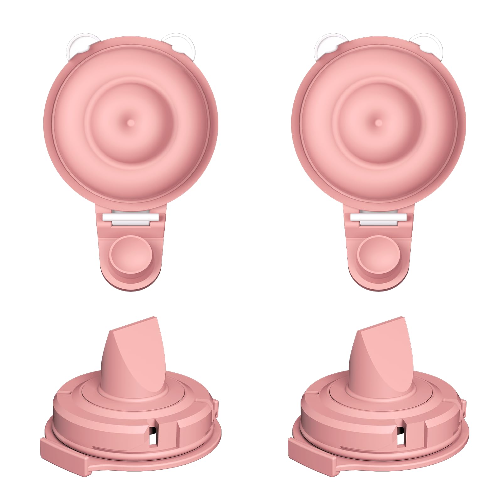 Photo 1 of 2pcs Duckbill Valves and 2pcs Double-Layed Diaphragm Compatible with Momcozy Upgraded Mobile Flow M9, Upgraded M9 Valve Diaphragm Breastfeeding Parts, Not Original Parts, 4 Packs Red