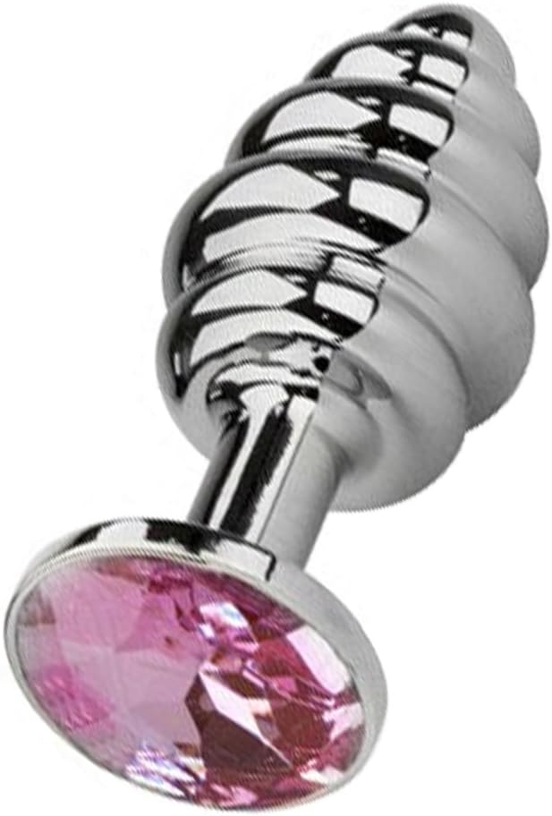Loveria Hot!Stainless Steel Butt Anal Plug Cosplay Sex Game Increase Sex Fun for Women/Lover/Couple,Great Gift (Pink)