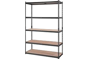 VEVOR 5-Tier Metal Shelves: Durable Storage Solution (48 x 18 x 72 inches)