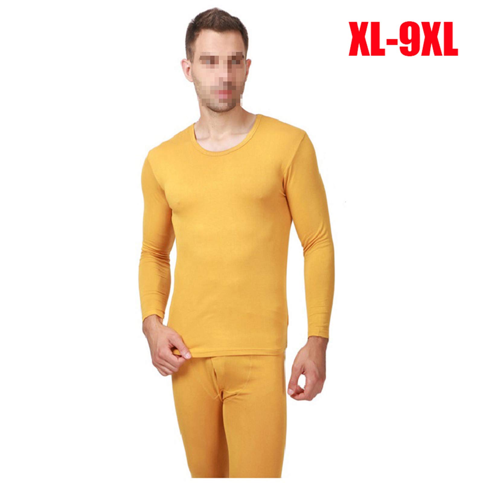 Intimo Termico da Uomo Lungo Intimo Uomo Autunno Intimo Modale Sottile da Uomo Caldo Plus Size XL- 9XL
