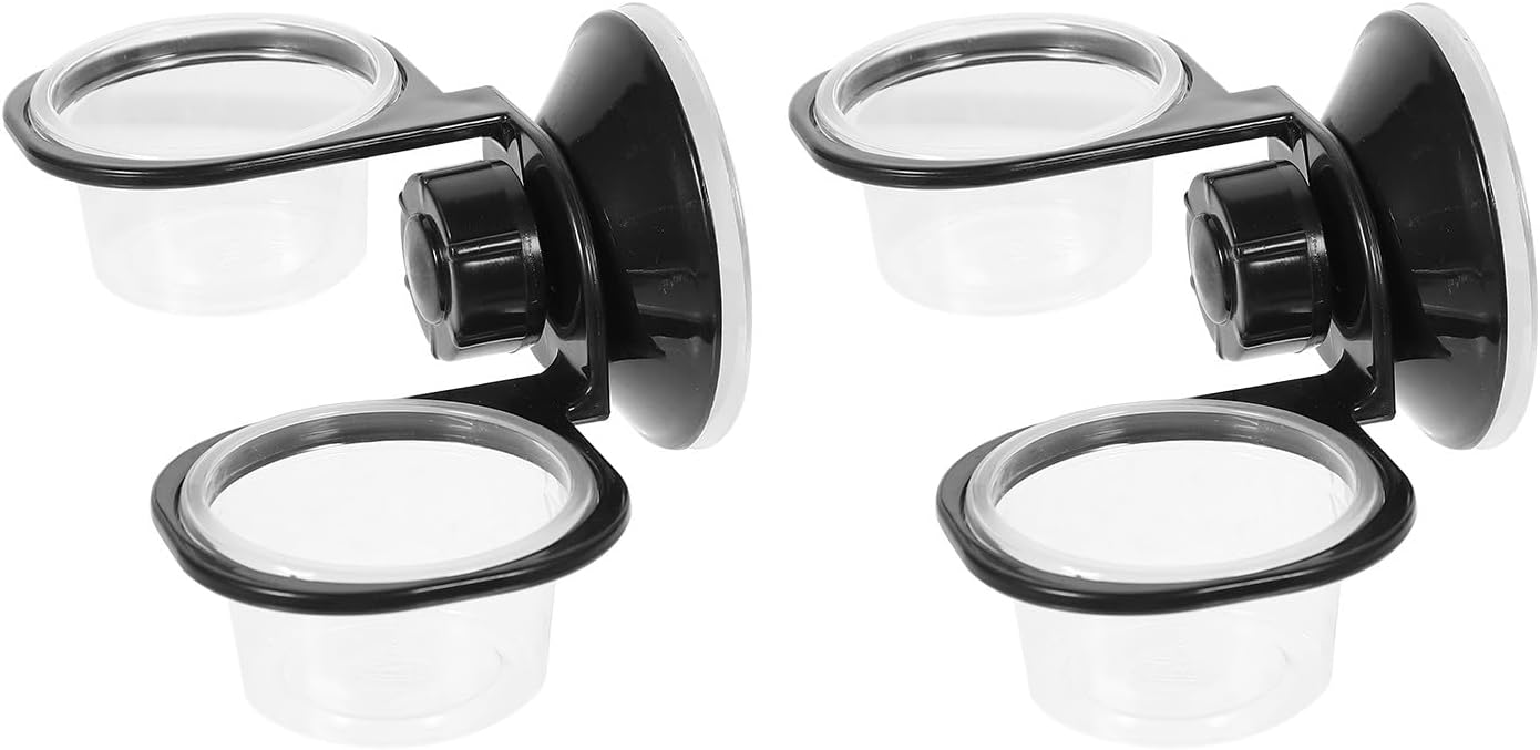 2pcs Hanging Reptile Food and Water Bowls Plastic Replaceable Cage Dishes for Lizards Terrarium Feeding Accessories