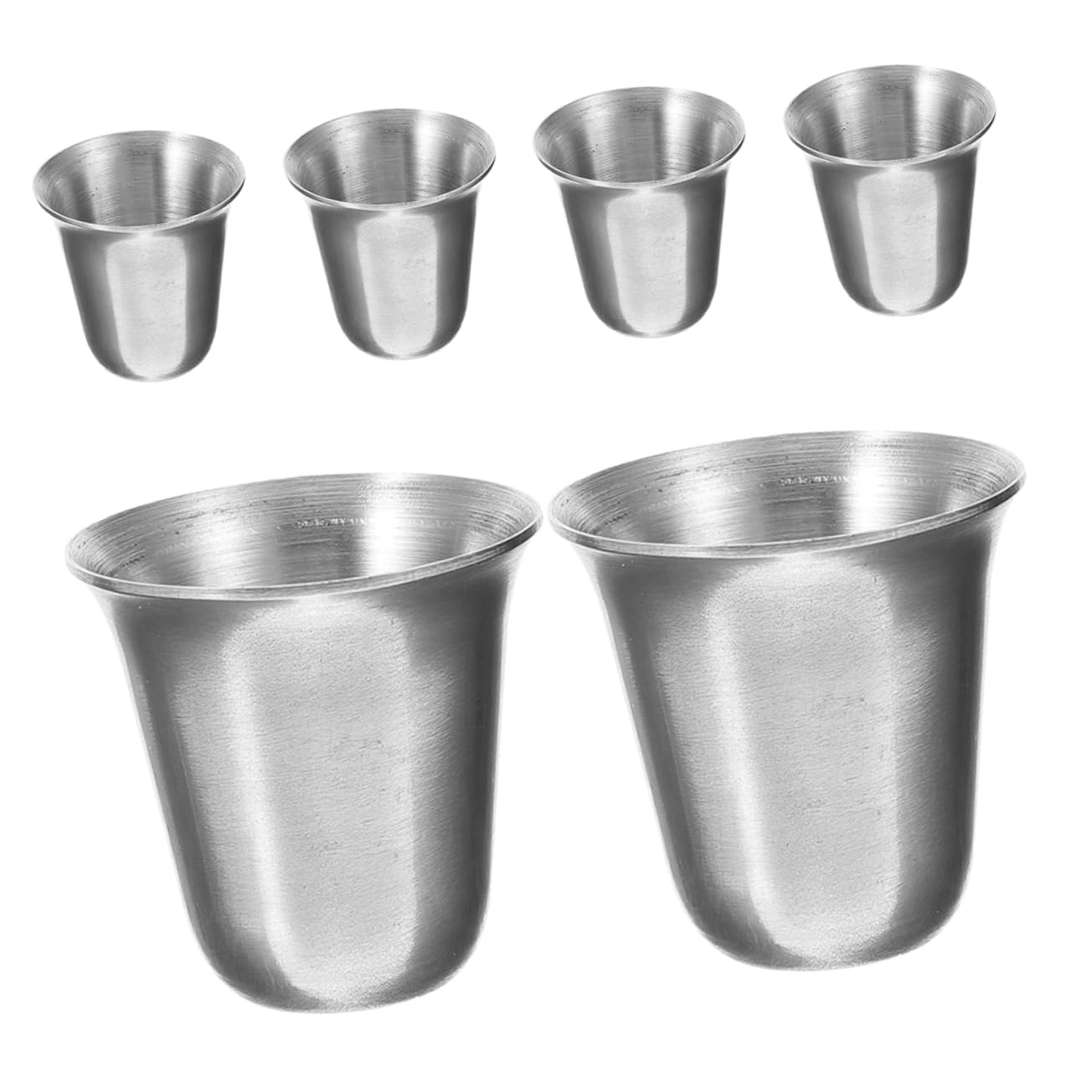 BRIGHTFUFU 6pcs Holy Tableware Decoration Wine Cup Judaica Wash Cup Wine Liqueur Cup Gold Goblets Cocktail Cups Prayer Cup Religious Beer Cup Communions Mug Coffee Mug Stainless Steel Silver