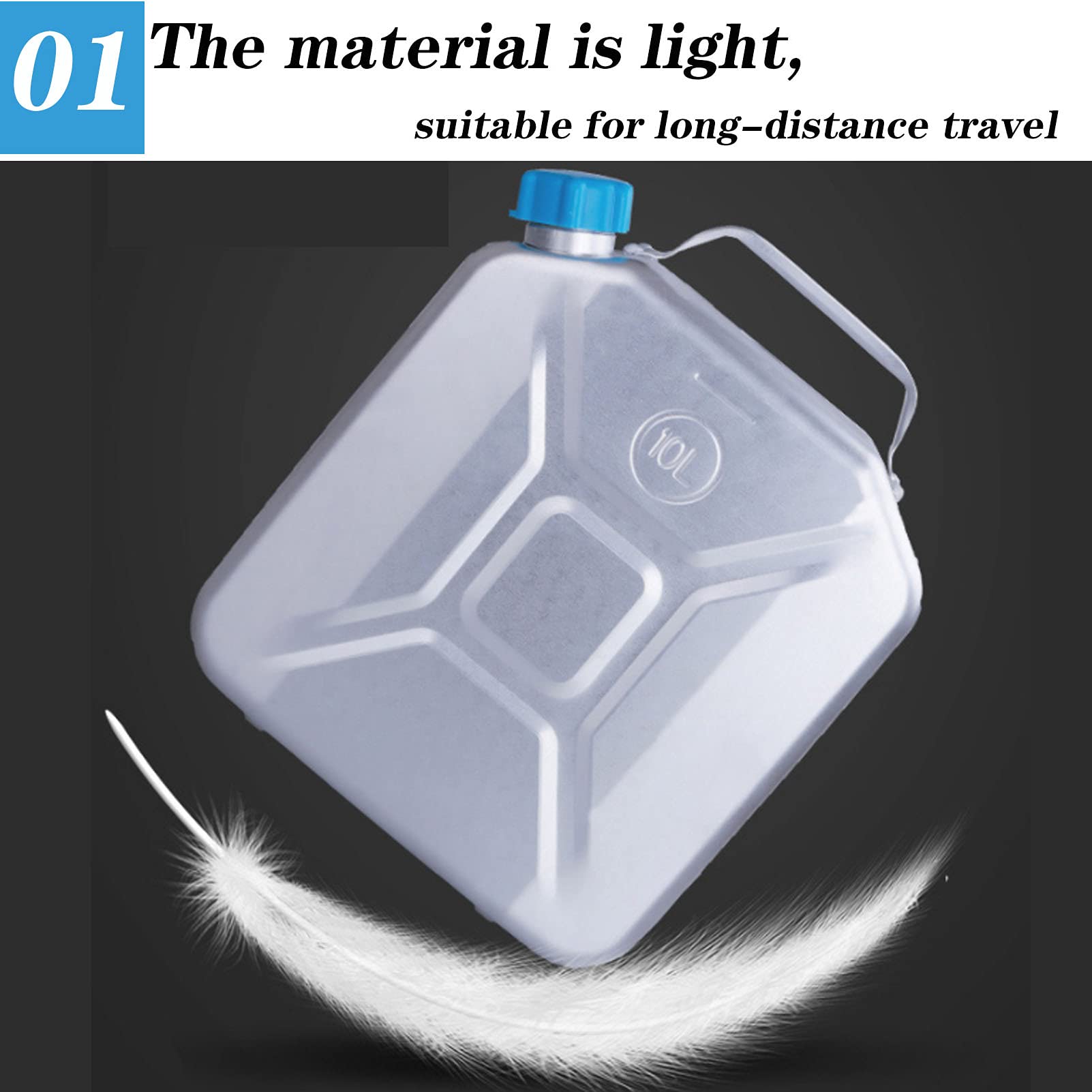Recipientes para gasolina Tanque de gasolina de aluminio de 10L, 20L Lata de gas Puede alimentar el tanque de respaldo de emergencia con boquilla flexible y tubería de aceite incorporada, para vehíc