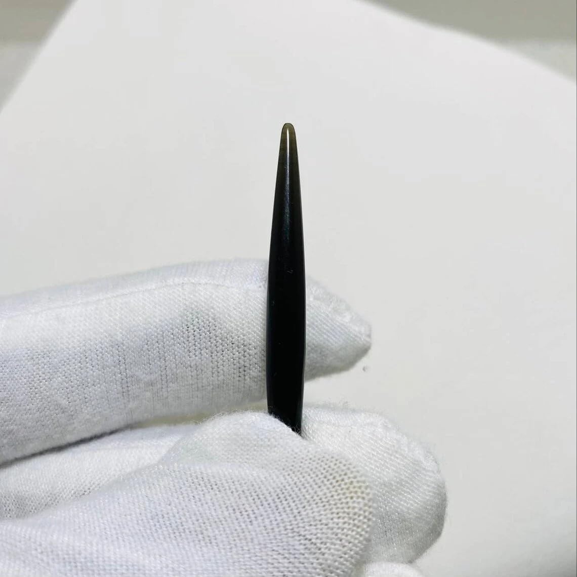 Uni Craft Black Obsidian Crystal Septum Spike Gauges, 14g to 1/2 inch, Custom Sizing Available