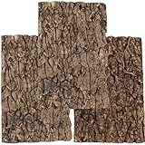Totority Cork Bark 3Pcs Plants Decor Cork Terrarium Background Decorative Tree Bark Adornment Reptile Climbing Plaything for Gecko Lizard Tortoise Frog Bearded Dragon Tank Access