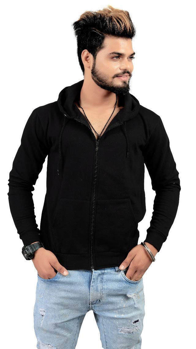 Unisex Regular Fit Solid Pattern Hoodie Sweatshirt with Long Sleeve Hooded Neck | Hooded Jacket for Unisex