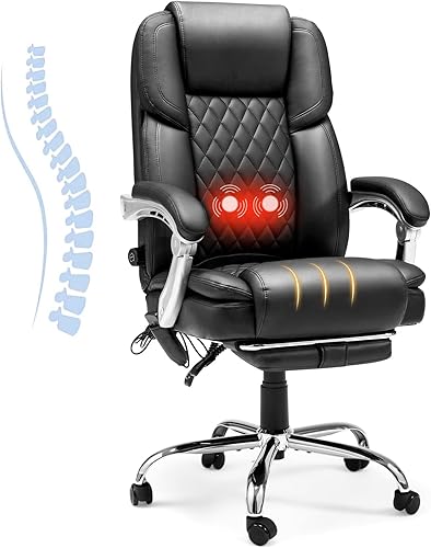 Miniatura 1 de HOMREST Silla de oficina ejecutiva silla de oficina ergonómica con respaldo lumbar silla de escritorio ajustable para oficina en casa silla de