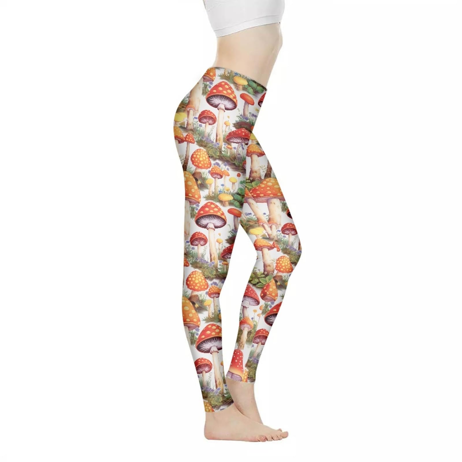 Irisjudy Women Full Length Leggings, Ethnic Geometric High Waist Stretchy Workout Tights, Ladybug Comfy Yoga Pants Plus Size