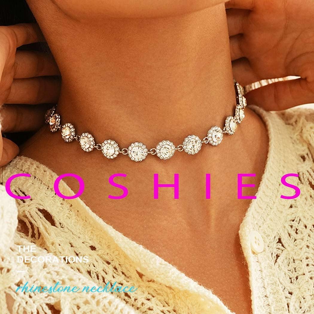 Crystal Choker Necklace Silver Rhinestone Chokers Diamond Jewelry for Women - Image 3