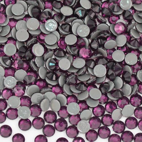 Premium PELLOSA Machine Cut Rhinestone Hot Fix SS-16(3.8mm-4.0mm) Amethyst 10 Gross