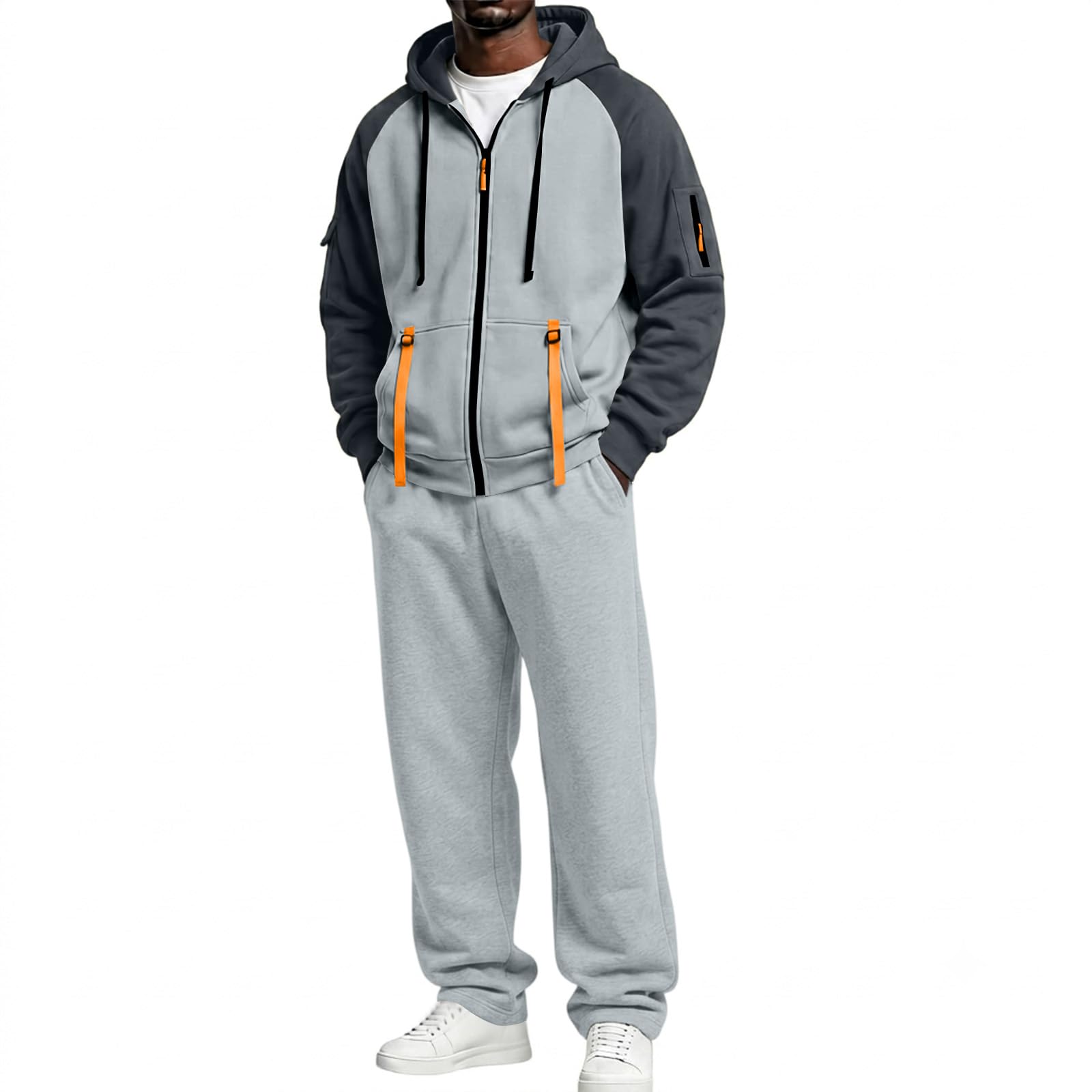 Men's Tracksuit Casual Sweatsuit 2 Piece Athletic Full Zip Jogging Suit Set