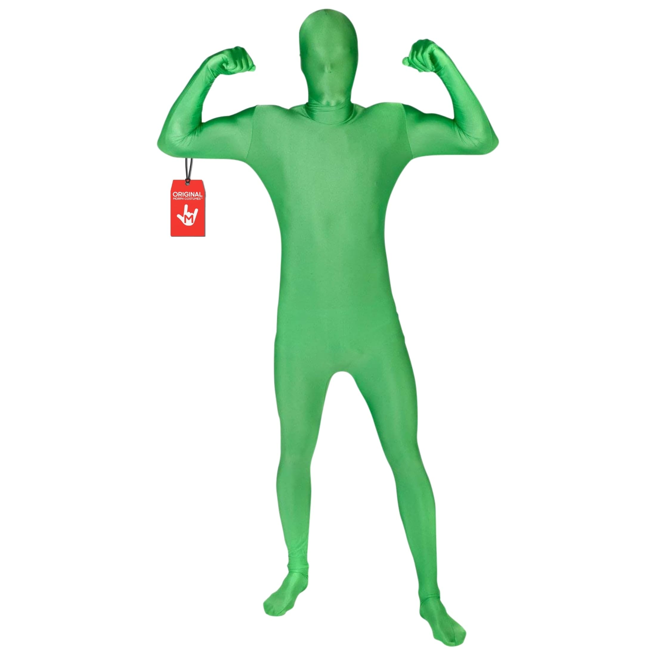 Morphsuits Adults MSUIT Green Second Skin Halloween Fancy Dress Costume - size Xlarge - 5'10-6'2 (178cm-188cm)