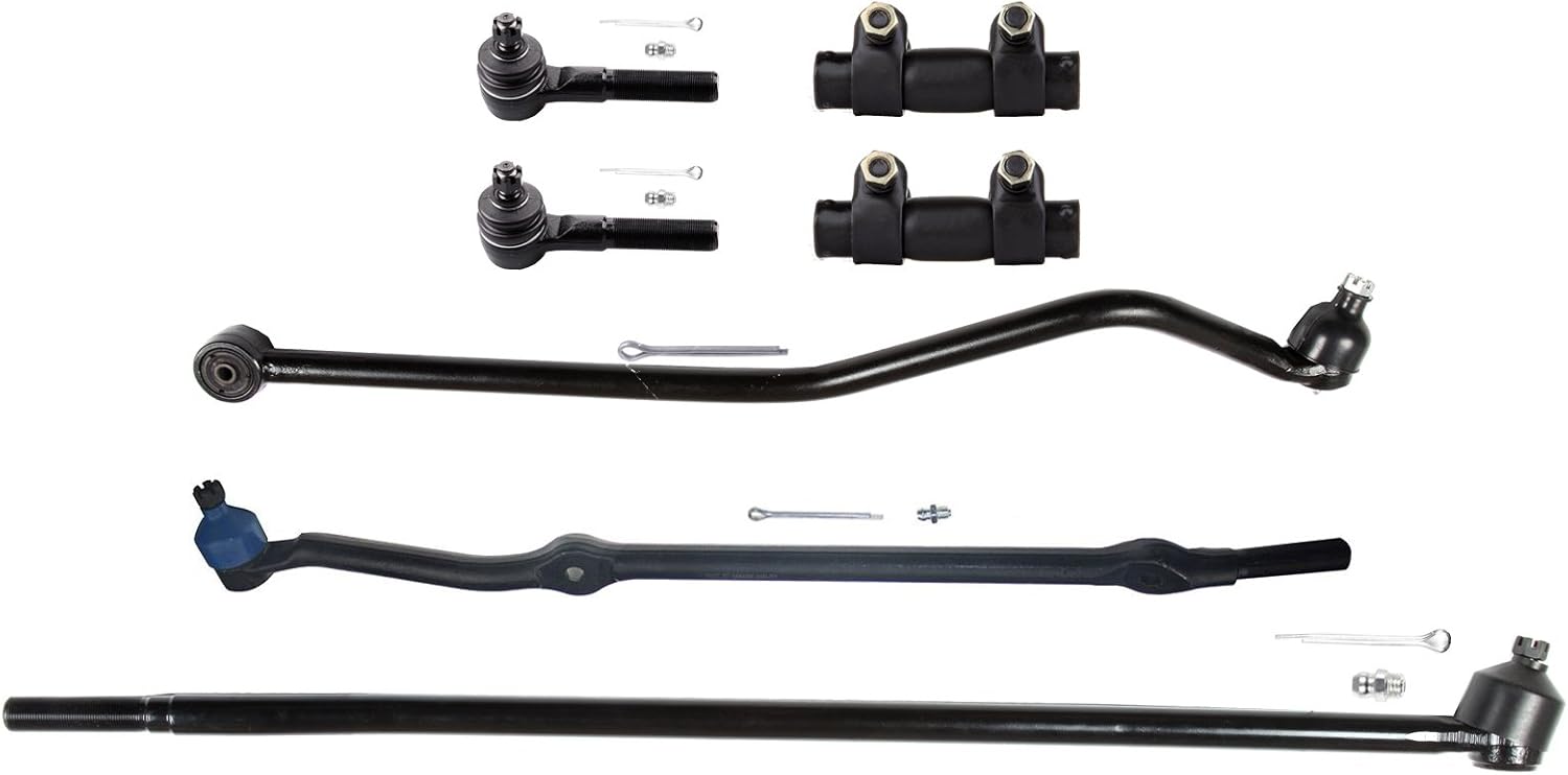 LSAILON 7pcs Inner Steering Tie Rod Ends Inner Tie Rod Ends Outer Tie Rod Ends Front Track Bar Adjusting Sleeve Kit Fit For 1993-1998 For Jeep Grand For Cherokee