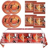 SNIMICS Basketball Birthday Party Decorations Basketball Plates Basketball Napkins and Basketball Ta