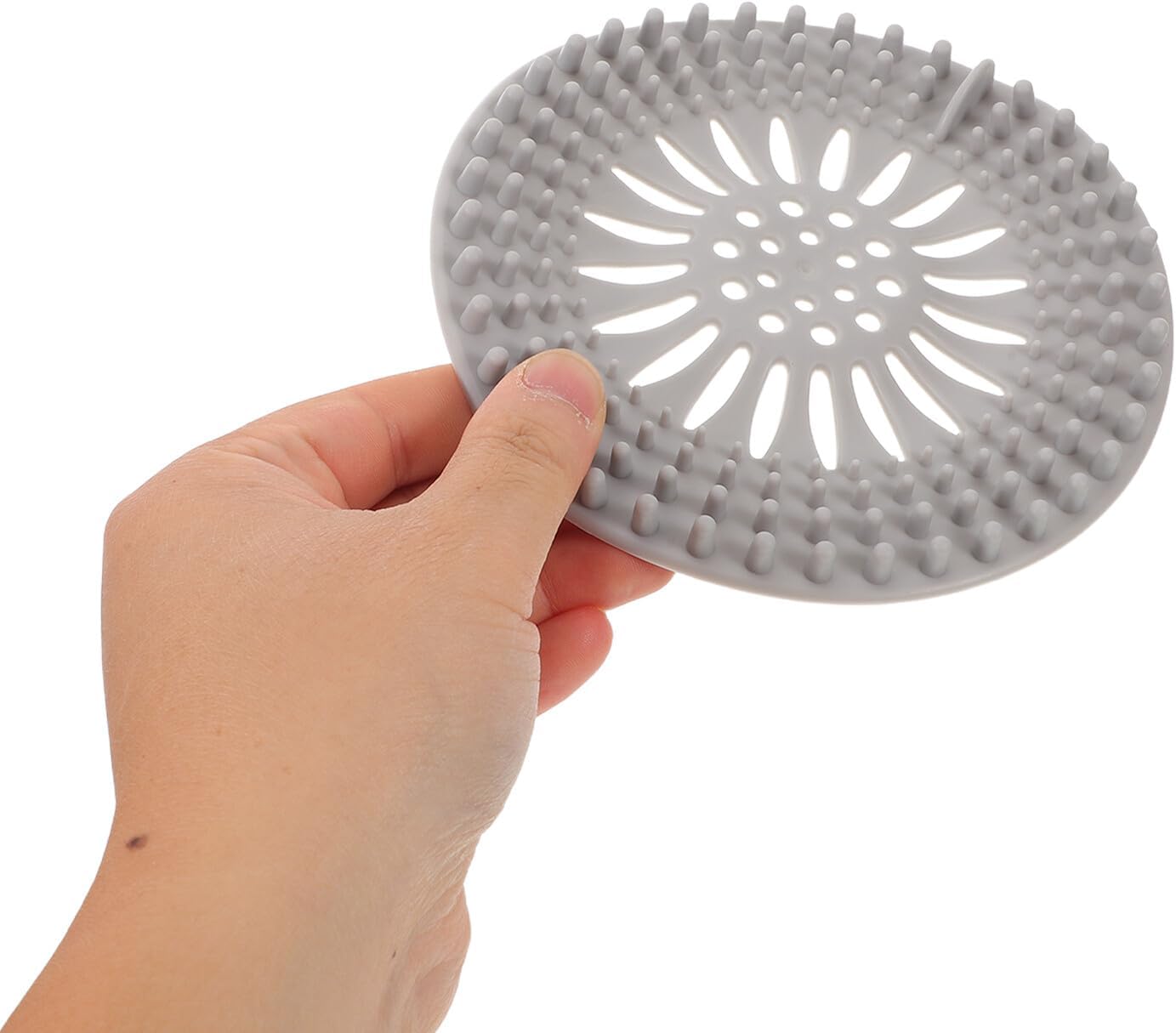 Kitchen Sink Drain Filter Basket and Bathroom Hair Catcher Strainer, Anti-Clogging Multi-Colored Pack of 4, Sturdy Sink Drain Filter for Shower and Tub