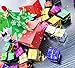 Hapy Shop 72pcs Christmas Tree Decor 1.1×1.1inch Mini Christmas Ornaments Foam Gift Box Shiny Metallic Wrapped Miniature Package Ornaments for Xmas Tree, Assorted Colors