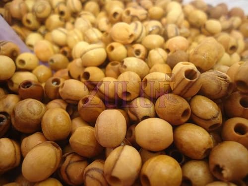 Cuentas ovaladas de madera de olivo Holyland de 0.315in que hacen tu propio rosario (500 cuentas) con certificado Zuluf, cuentas de madera para