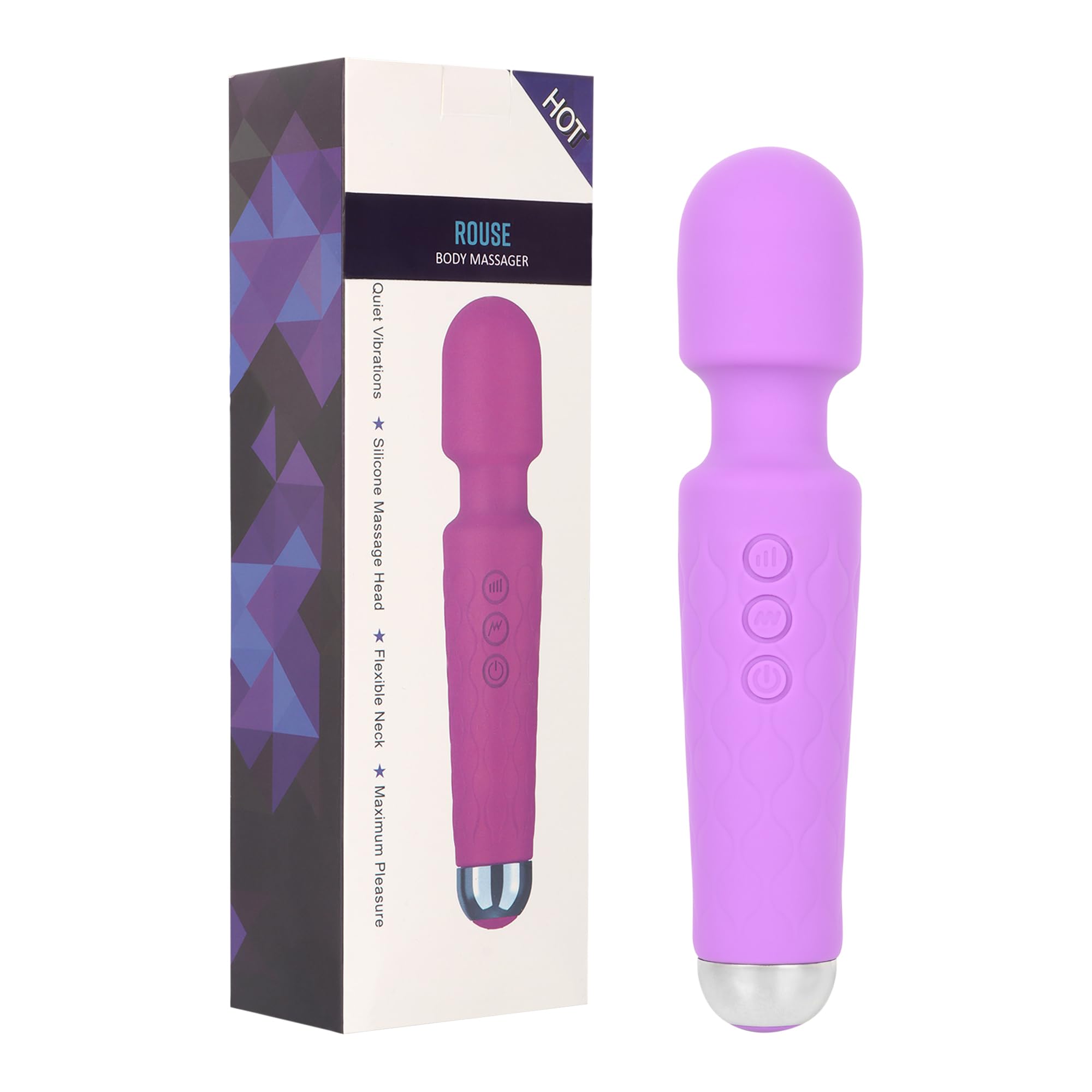 Rouse Body Massager for Women | 28 Vibration Speeds, Waterproof, USB Rechargeable, Medical Grade Silicone, Quiet Vibrations | Handy Electric Body Massager for Pain Relief Multi Colour (B0DBR3VW9C) Amazon Price History, Amazon Price Tracker
