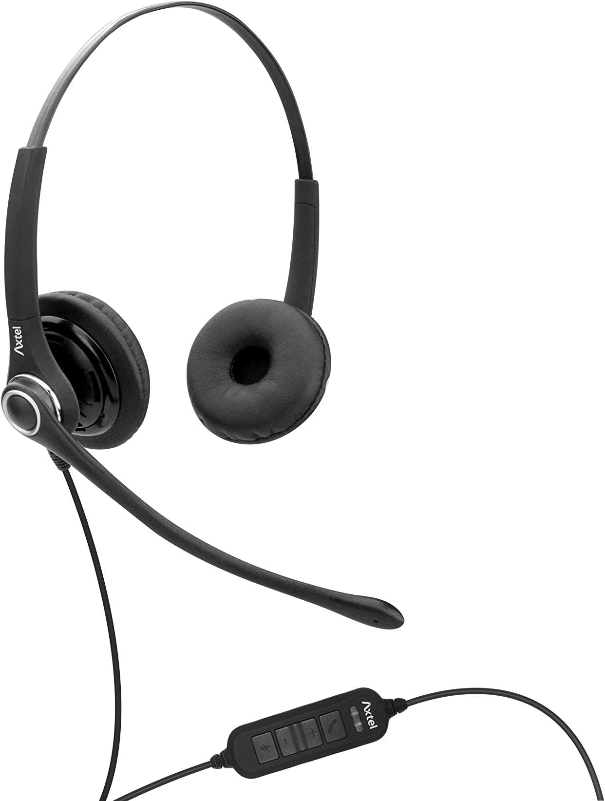 PRO MS XL duo NC Corded USB Computer Headset with Noise Cancelling Microphone, UC Business Headset Optimized for Skype for Business, Lightweight Comfortable Headset for Call Center/ Home Office