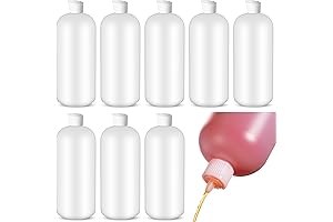 Tioncy 8 Pcs Plastic Bottles with Caps 32 oz Bulk Refillable Cosmetic Squeeze Bottles