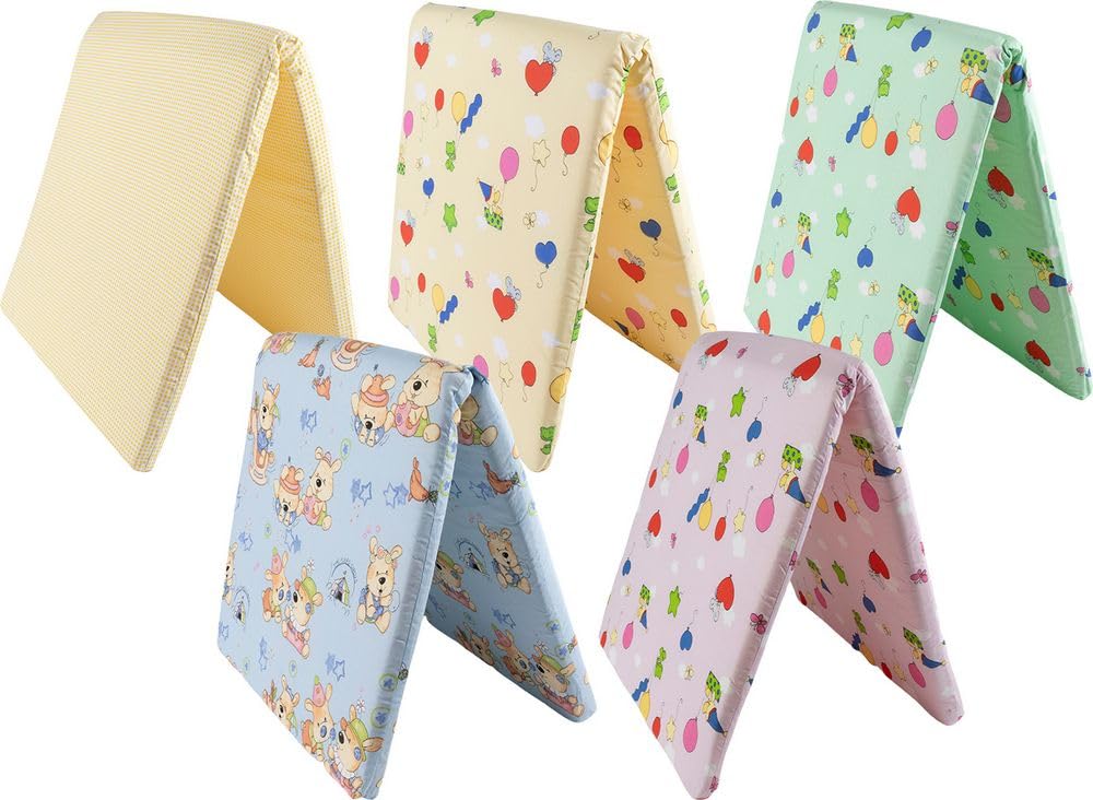 Poupy 804.6 Materassino per Lettino da Campeggio, Colori Assortiti, 60x120