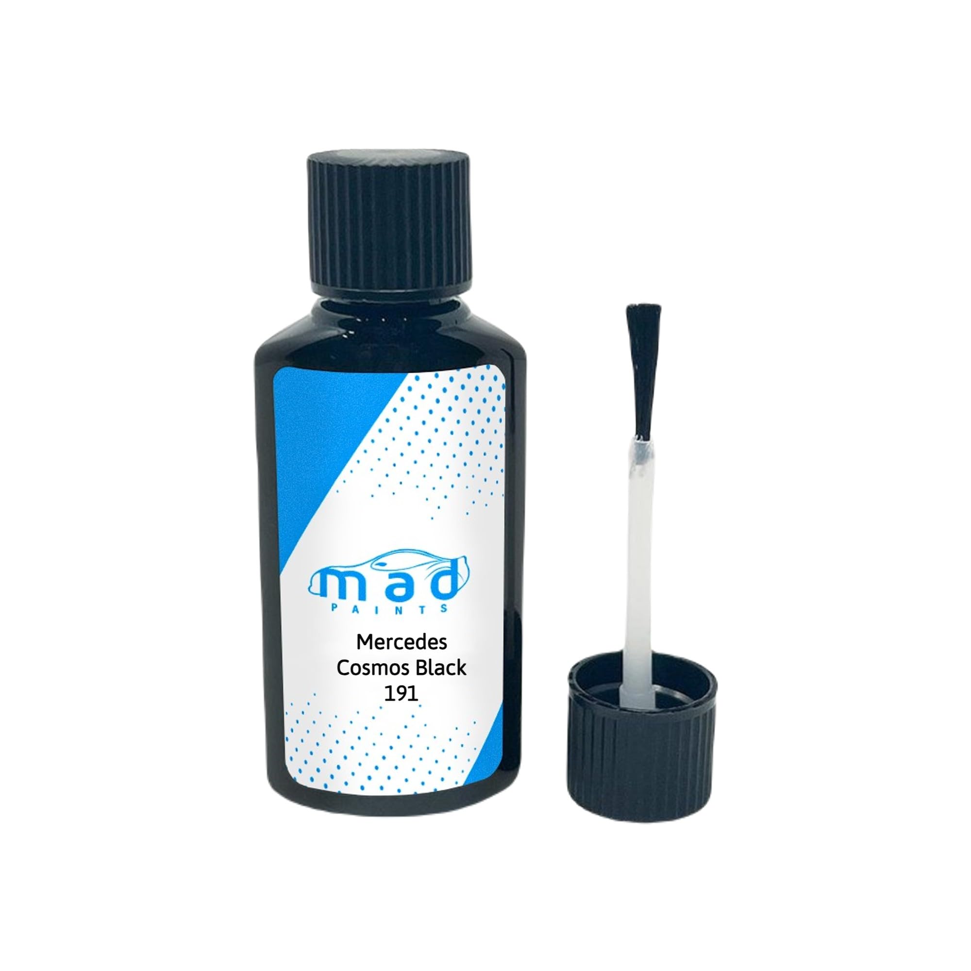 M.A.D MYLDAN AUTO DESIGN TOUCH UP 30ML PAINT FOR MERCEDES BENZ COSMOS BLACK 191 KIT BOTTLE BRUSH REPAIR PAINT