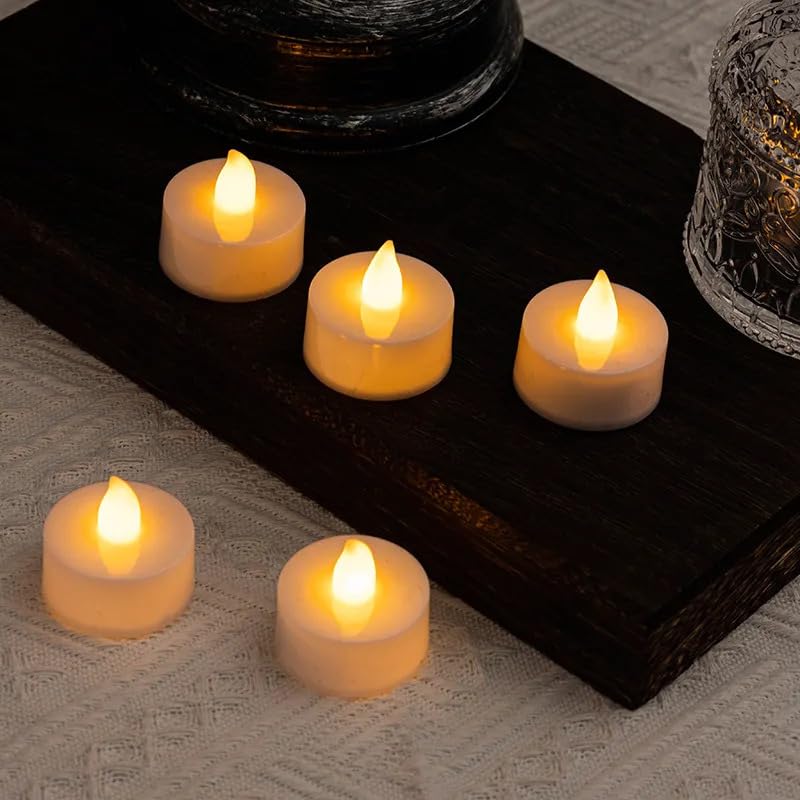 DZK 4 Pcs Flameless & Smokeless Decorative Acrylic Tea Light Candles Led Light Candle for Gifting, Home Decor, Diwali, deepavali, Festival, Anniversary Birthday Decor, Rangoli Decor (Yellow) (B0DHLJQYDH) Amazon Price History, Amazon Price Tracker