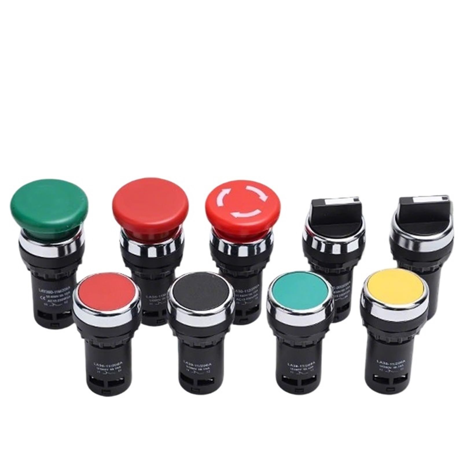 Interrupteur de commande LA38-11 bouton vert 380V pour panneau de machine-outil - 3