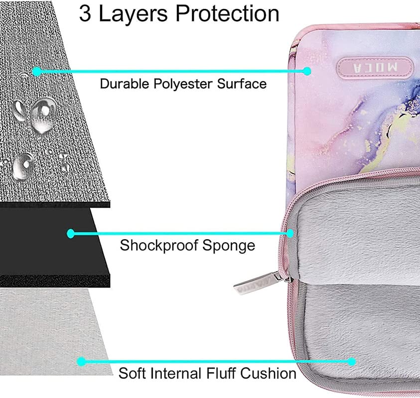 Image of MOCA Laptop Sleeve Bag Compatible with Old MacBook Air 13.3 / MacBook Pro 14 M3 M2 M1 Pro /Max A2442 Sleeve, Polyester Vertical Case with Pocket, Pink