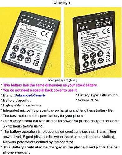 High Capacity 1100mAh 3.7V Extra Standard Replacement Battery Compatible with Alcatel Big Easy A383G Tracfone Cellphone with Additional Valueable Accessory (See Picture)