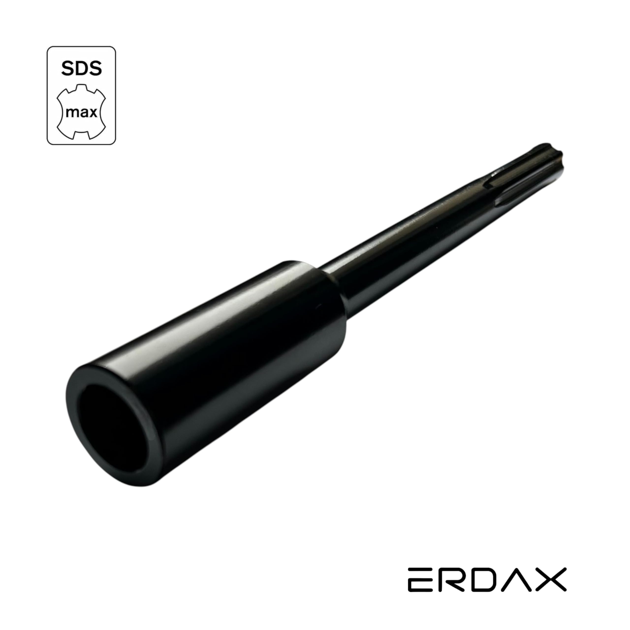 Tiefenerder V4A Set 3x 1m - Erdungsstangen 20mm Durchmesser aus Edelstahl + SDS Max Eintreiber + Kreuzerder Klemme - Erdungsstab für Erdungskabel PV Anlage Staberder 1m Erdung Komplettset
