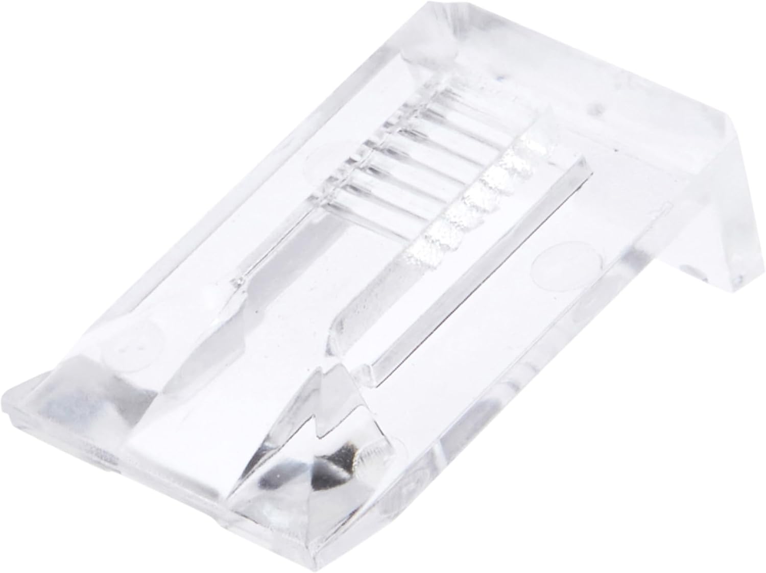 Plymor Clear Acrylic Ring Display Clip, 0.625" W x 1" D x 0.375" H (24 Pack)