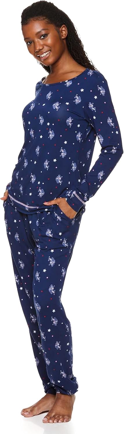 U.S. Polo Assn. Women's 2-Piece Pajama Set, Long Sleeve Top, Pants Valentines Gifts for Her - Image 2