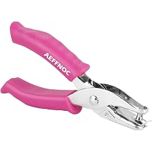 AEFFNOC Single Hole Punch, One Hole Puncher with Soft Grip Handle, 1/8 Inch Paper Hole Punches, Small Hole Punchers with Paper Mess Tray, 6 Sheets Capacity, for Crafts, Scrapbooks