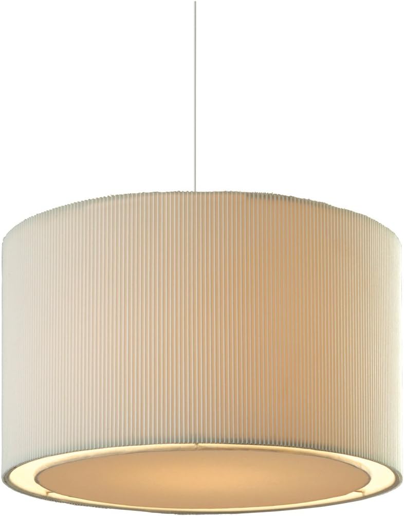 Firstlight Products Emily Non-Electric Pendant Light, Chrome and Crystal, Cream Shade