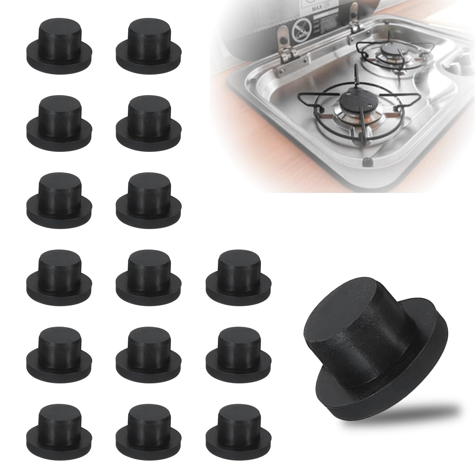 Guide In Gomma Per Piano Cottura Camper - Ricambio Per Dometic, Smev, Thetford - Resistente Al Calore Fino A 260°C - Foto 6