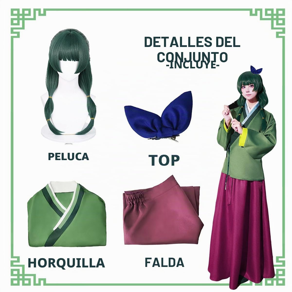 Maomao Cosplay, Figuras de anime para juegos de rol para la Navidad de Halloween