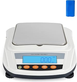 Bonvoisin Rechargeable Lab Scale 3000g x 0.01g Precision Analytical Balance - 17 Units, 36Hr Battery, LCD Backlit