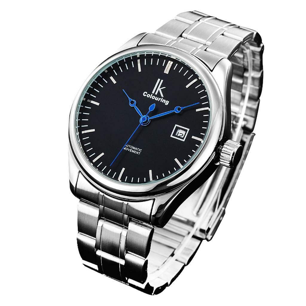 ELECTROPRIMEELECTROPRIME 2pcs Couples IK Colouring Love Series Steel Automatic Mechanical Date Watch