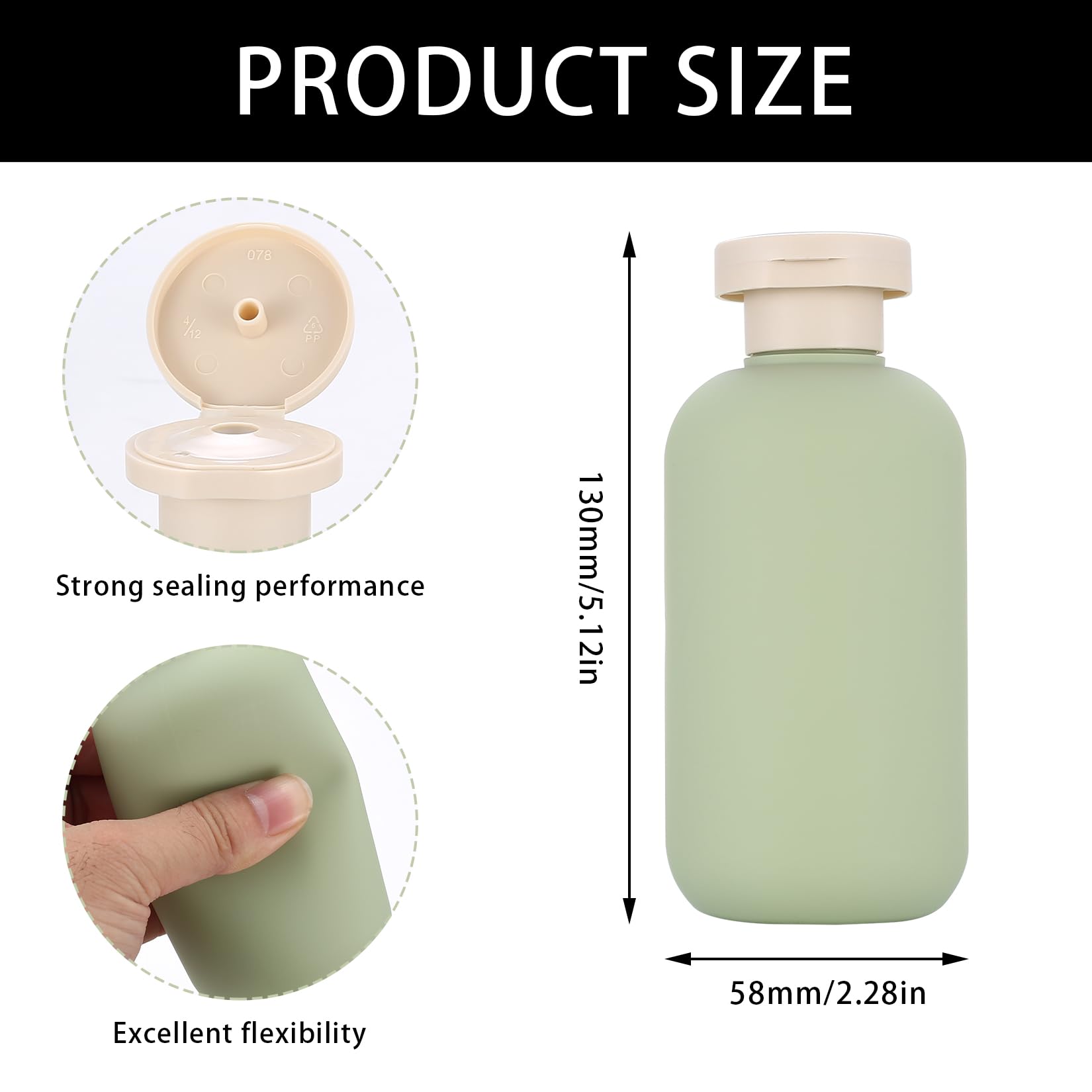 4 Piezas Botes Viaje Rellenables 200ml, Botellas de Viaje para Champú, Botes de Viaje, Botellas de Champú y Acondicionador Exprimibles con Tapa Abatible para Loción Cosméticos
