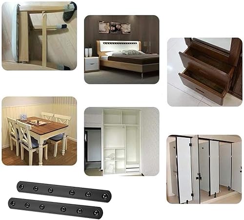 Miniatura 27 de Sumnacon 8 placas planas de acero inoxidable – Placa de reparación resistente de 4 pulgadas, soportes de esquina recta, conectores de reparación