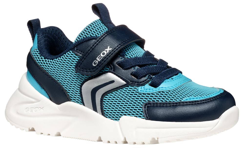 Geox J Loftus BOY B, Boys’ Sneaker, Sky/Navy,