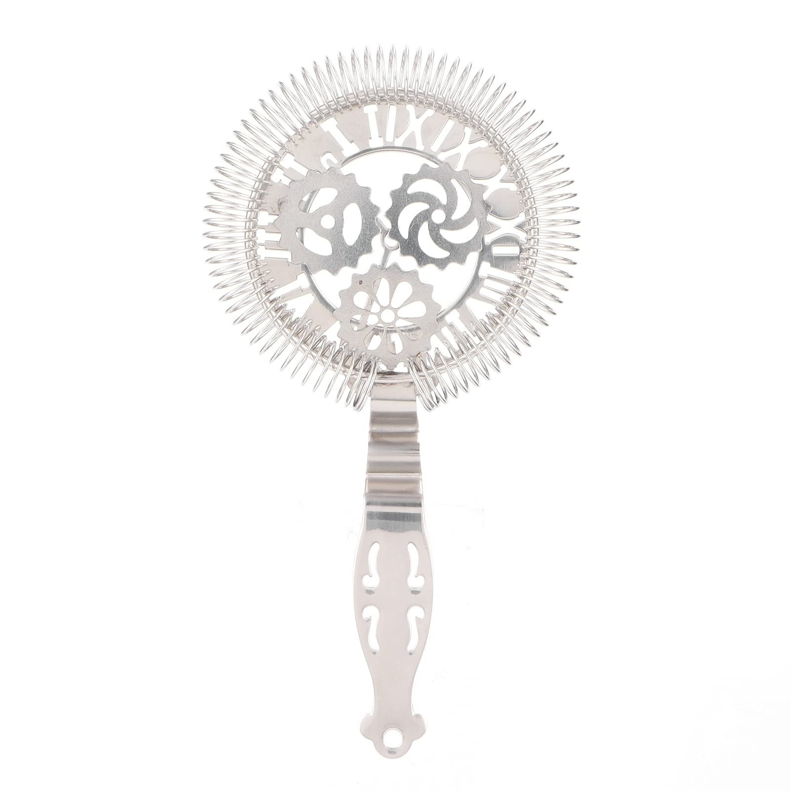 QANYEGN Professional Bar Strainer, Stainless Steel Cocktail Strainer, Sliver Durable Bar Tool Drink Strainer for Bartenders (Style 1)