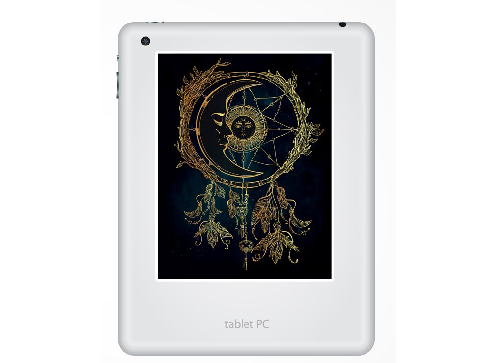 2 x 30cm/300mm Sun la luna e le stelle Dream Catcher adesivo vinilico #7579