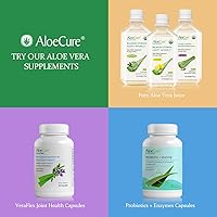 Vista 8 de AloeCure Jugo orgánico de aloe vera USDA hecho dentro de las 12 horas de cosecha – Jugo de aloe puro suplemento digestivo natural para apoyar