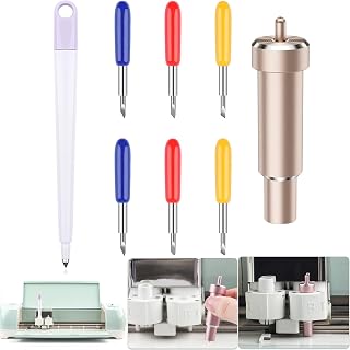 8 Pcs/Sets Scoring Stylus Pen and 30/45/60°Metal Cut Blades & Housing for Maker and Explore Cutting Machines Explore 3 / Air 2 / Air/One/Maker 3 / Maker Scoring Tool Pen for Folding Cards