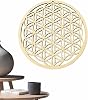 Hoghaki 12” Flower of Life, Flower of Life Wall Hanging Decor, Sacred Geometry Wood Wall Art, Spiritual Home Decor for YogaMeditation, Chakras Crystal Grid Board